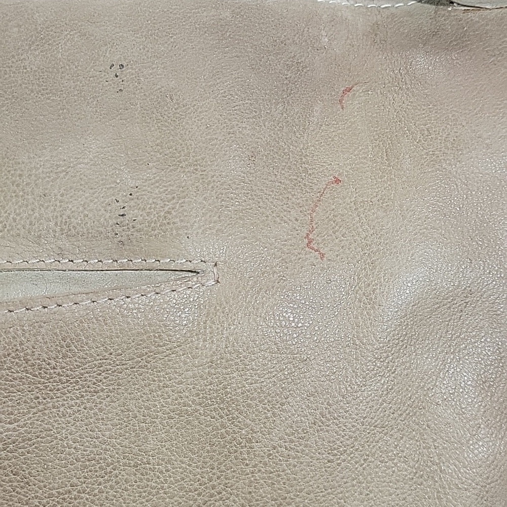 Free People Large Leather Hobo Shoulder Bag in Taupe - Picture 3 of 9